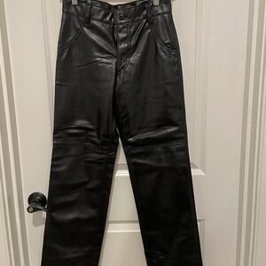 Vegan Leather Black Pants Scott Hamilton Skating Costume Fits Size 27